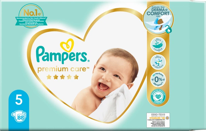 Pieluchy Pampers Premium Care Rozmiar 5 11-16 kg 88 szt (4015400541813) - obraz 2
