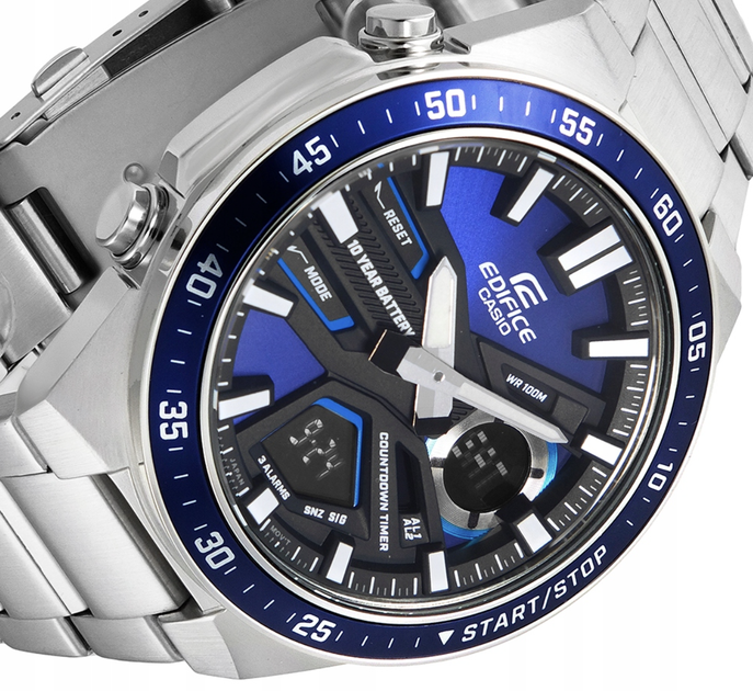 Мужские часы Casio EFV-C110D-2AVEF Серо-голубые с серебристым - Фото 5 Мужские часы Casio EFV-C110D-2AVEF Серо-голубые с серебристым - изображение 5