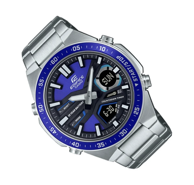 Мужские часы Casio EFV-C110D-2AVEF Серо-голубые с серебристым - Фото 1 Мужские часы Casio EFV-C110D-2AVEF Серо-голубые с серебристым - изображение 1
