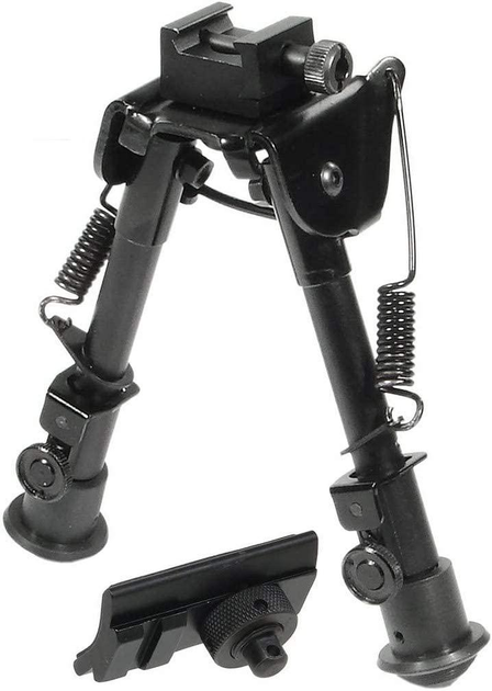 Сошки Leapers TL-BP78, высота - 155-200 мм, на планку Weaver/Picatinny, антабку, резиновые ножки - зображення 1