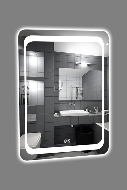Зеркало A-6 с LED- подсветкой (120 х 80) и часами – фото, отзывы ...