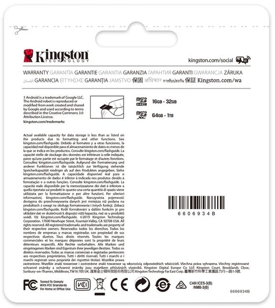 Kingston microSDXC 128 GB Canvas Select Plus Class 10 UHS-I U1 V10 A1 + adapter SD (SDCS2/128 GB) - obraz 4