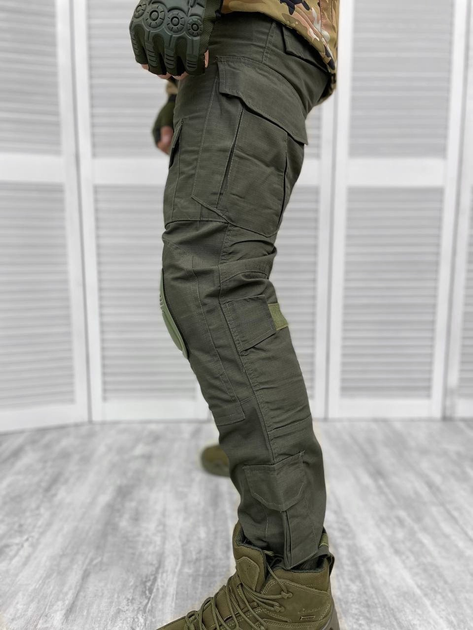 Тактичні військові бойові штани з наколінниками, Камуфляж: Олива, Розмір: XXL - зображення 2