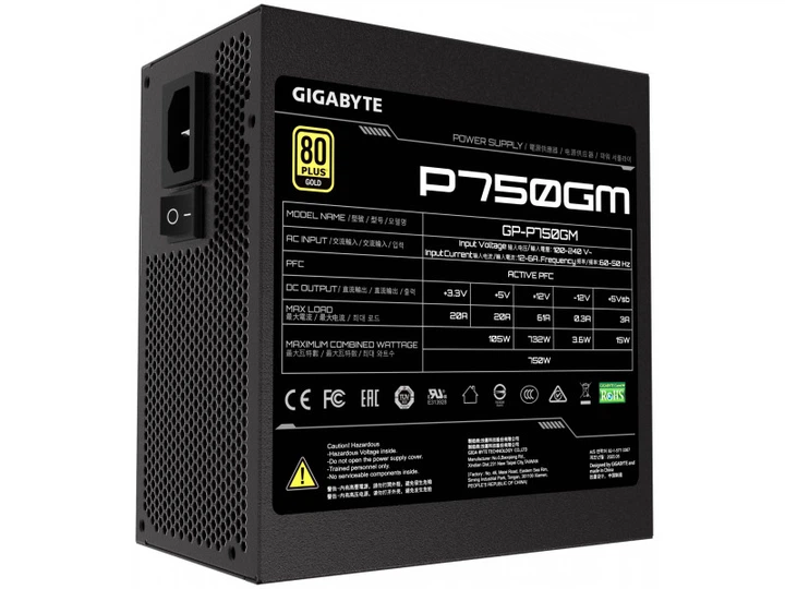 Блок живлення Gigabyte 750W GP-P750GM - изображение 3