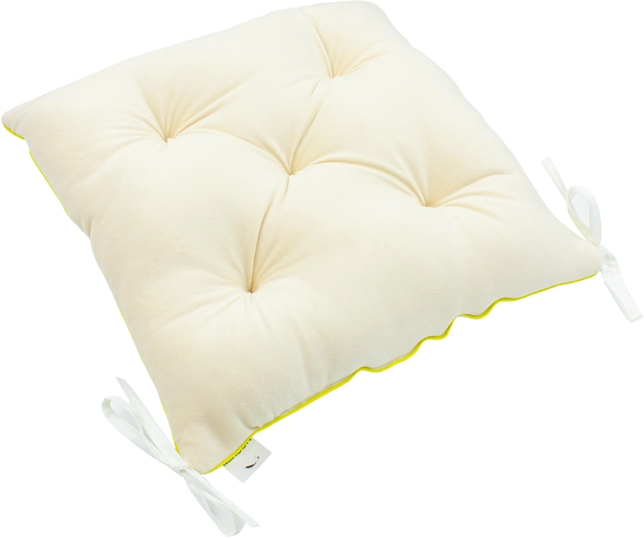Акція на Подушка для стільця MirSon Velvet Line Cream Velvet 50х50 см від Rozetka