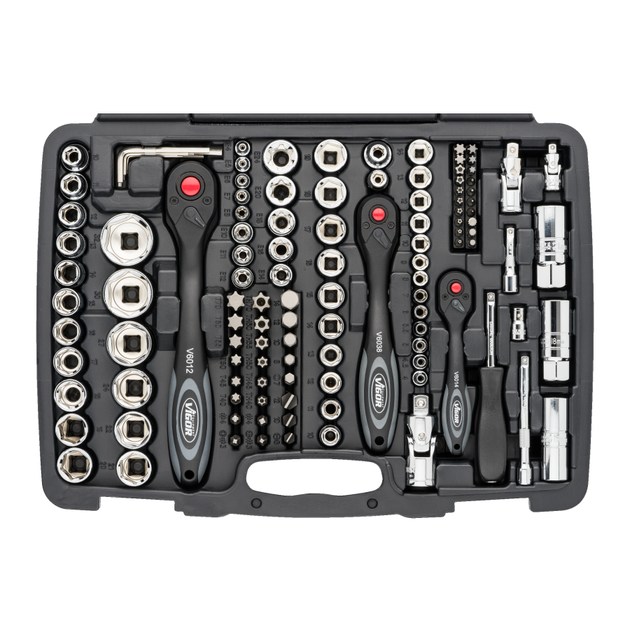 Набор инструментов VIGOR 1/4"-3/8"-1/2" 172 предметов (V2461N) - изображение 4