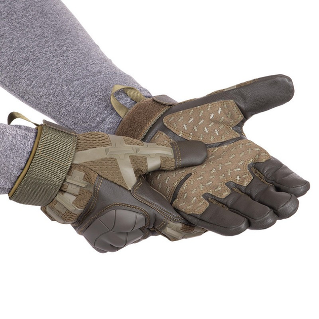 Тактичні рукавички із закритими пальцями Zelart Military Rangers 9879 розмір XL Olive - зображення 2