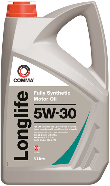 Моторное масло Comma Long Life 5W-30 5 л (GML5L) – фото, отзывы ...