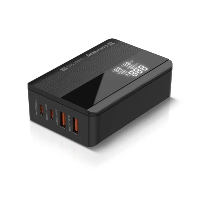 Зарядний пристрій ColorWay Power Delivery (2USB-A + 2USB TYPE-C) (65W) black (CW-CHS040PD-BK) - Фото 1 Зарядний пристрій ColorWay Power Delivery (2USB-A + 2USB TYPE-C) (65W) black (CW-CHS040PD-BK) - зображення 1