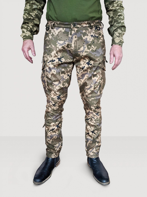 Штани софтшел softshell на флісі тактичні, військові ЗСУ зимові піксель Розмір S (46) - зображення 1