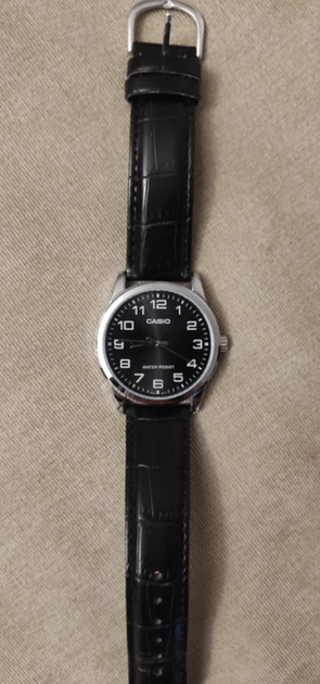 Наручные часы в стальном корпусе Casio MTP-V001L-1B UDF Черные со стальным - изображение 6