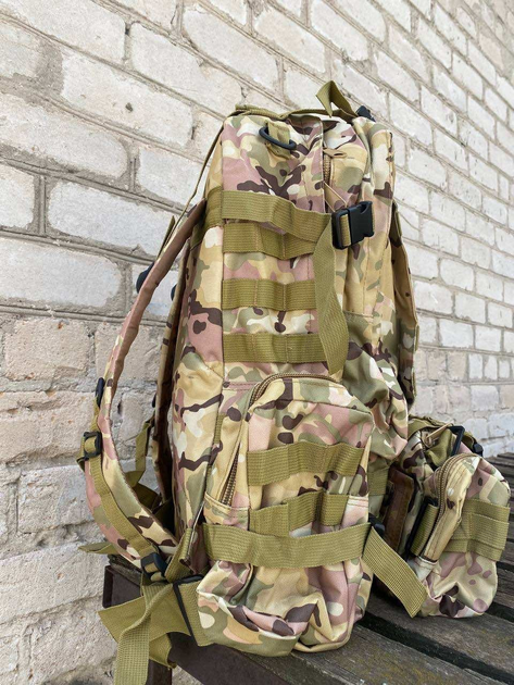Рюкзак тактичний бойовий Нейлон на 50 л Мультикам - изображение 2