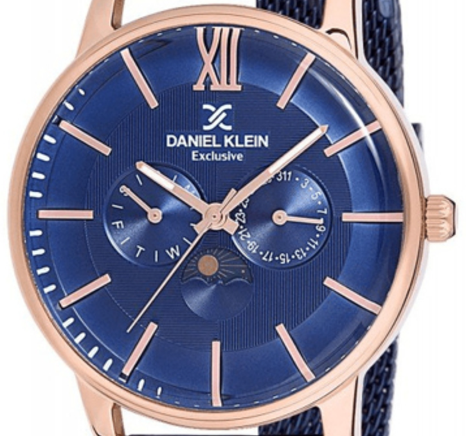 Мужские часы с синим циферблатом DANIEL KLEIN DK12120-5 Синие с золотистым - Фото 3 Мужские часы с синим циферблатом DANIEL KLEIN DK12120-5 Синие с золотистым - изображение 3