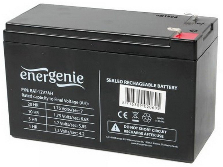 Аккумуляторная батарея EnerGenie 12V 7Ah (BAT-12V7AH) – фото, отзывы ...