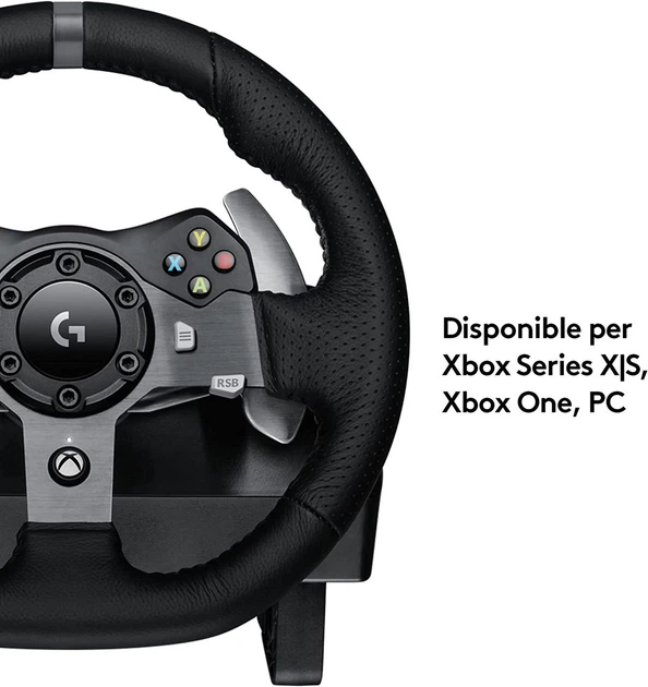 Проводной руль Logitech G923 Racing Wheel Черный для Xbox One/PC + педальный блок - зображення 3