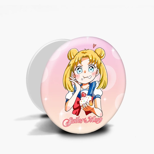 Попсокет (Popsockets) тримач для смартфона Сейлор Мун (Sailor Moon) (8754-2917-WT) Білий - зображення 5