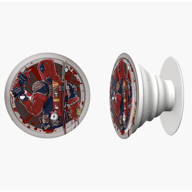 Попсокет (Popsockets) тримач для смартфона Дедпул (8754-1993-WT) Білий - Фото 4 Попсокет (Popsockets) тримач для смартфона Дедпул (8754-1993-WT) Білий - зображення 4