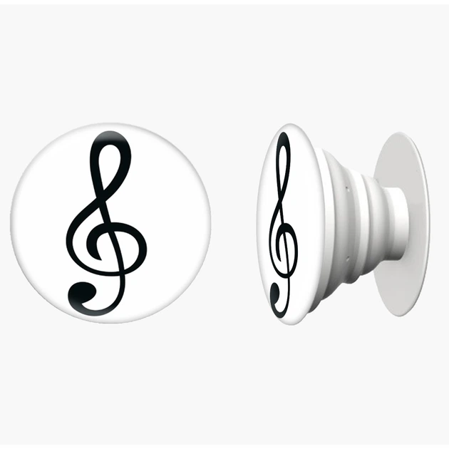 Попсокет (Popsockets) держатель для смартфона Скрипичный ключ (8754-2086-WT) Белый - изображение 4
