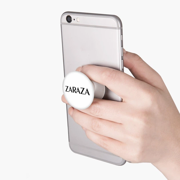Попсокет (Popsockets) держатель для смартфона ZARAZA (8754-1782-WT) Белый - Фото 3 Попсокет (Popsockets) держатель для смартфона ZARAZA (8754-1782-WT) Белый - изображение 3