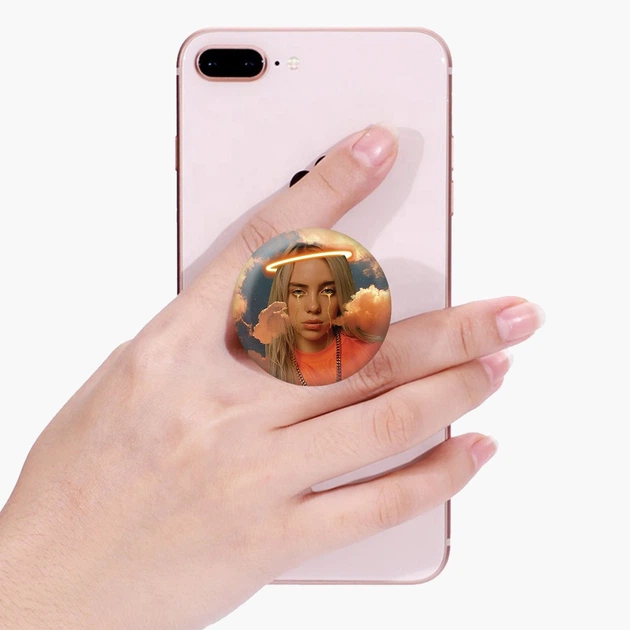 Попсокет (Popsockets) держатель для смартфона Билли Айлыш (Billie Eilish) (8754-1600-BK) Черный - Фото 11 Попсокет (Popsockets) держатель для смартфона Билли Айлыш (Billie Eilish) (8754-1600-BK) Черный - изображение 11