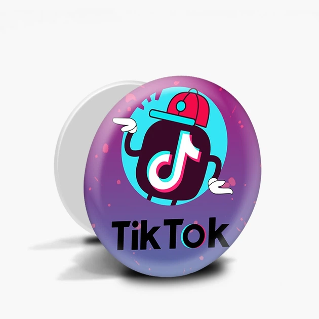 Попсокет (Popsockets) тримач для смартфона Tik Tok (8754-1712-WT) Білий - зображення 9