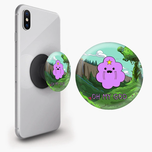Попсокет (Popsockets) держатель для смартфона Принцесса похлебка (Lumpy Space Princess) (8754-1575-BK) Черный - Фото 2 Попсокет (Popsockets) держатель для смартфона Принцесса похлебка (Lumpy Space Princess) (8754-1575-BK) Черный - изображение 2