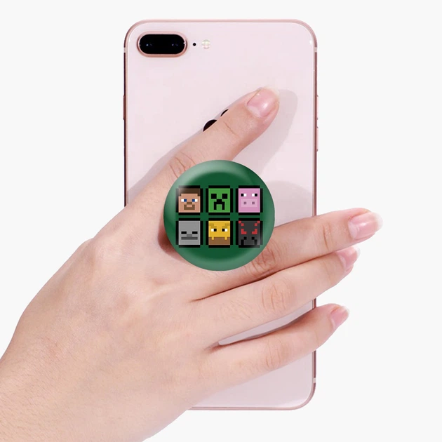 Попсокет (Popsockets) держатель для смартфона Майнкрафт (Minecraft) (8754-1173-WT) Белый - изображение 12