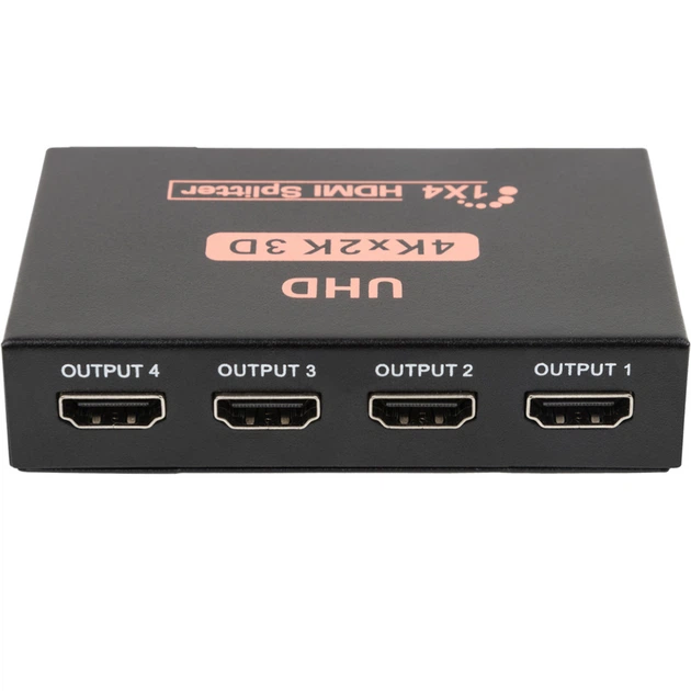 Активный HDMI разветвитель U&P Splitter 1 to 4 Black (WAZ-HR14-BK) - Фото 3 Активный HDMI разветвитель U&P Splitter 1 to 4 Black (WAZ-HR14-BK) - изображение 3