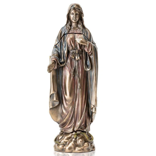 Статуэтка триптих Дева Мария Veronese с бронзовым напылением 20,5 см. 0301572 - изображение 2