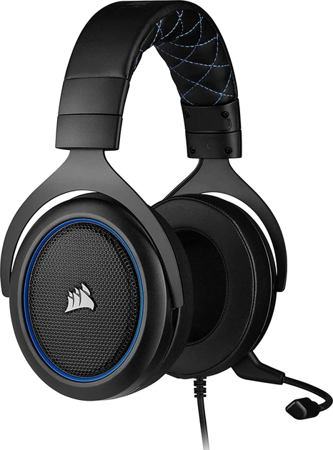 Геймерские проводные наушники Corsair HS50 Pro Stereo Blue (CA-9011217-EU) Over Stоск g4 - изображение 3
