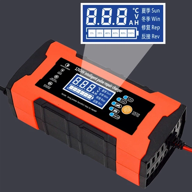 Интеллектуальное зарядное устройство 12V/ 24V 10A 120W для гелевых, кислотных, AGM аккумуляторов - изображение 3