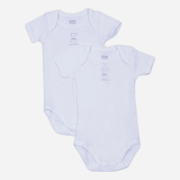 Zestaw body-t-shirtów niemowlęcych 2 szt Chicco 090.11288-033 80 cm Biały (8051761901503) - obraz 1