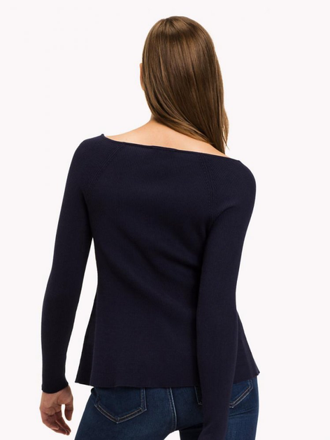 Джемпер жіночий Tommy Hilfiger WW0WW21066 M Темно-синій (8719256896573) - зображення 2
