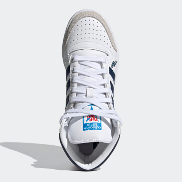 Жіночі кеди високі adidas Originals Top Ten Junior FY7163 38 (5UK) Білий/Синій (4062065774575) - зображення 5