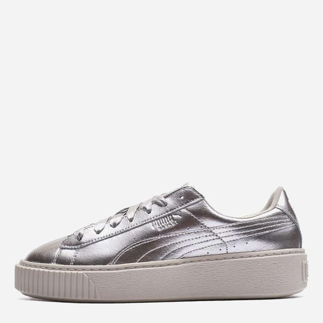 Damskie tenisówki Puma Basket Platform 36603102 39 (5.5UK) 25 cm Srebrne (4059504139132) - obraz 3