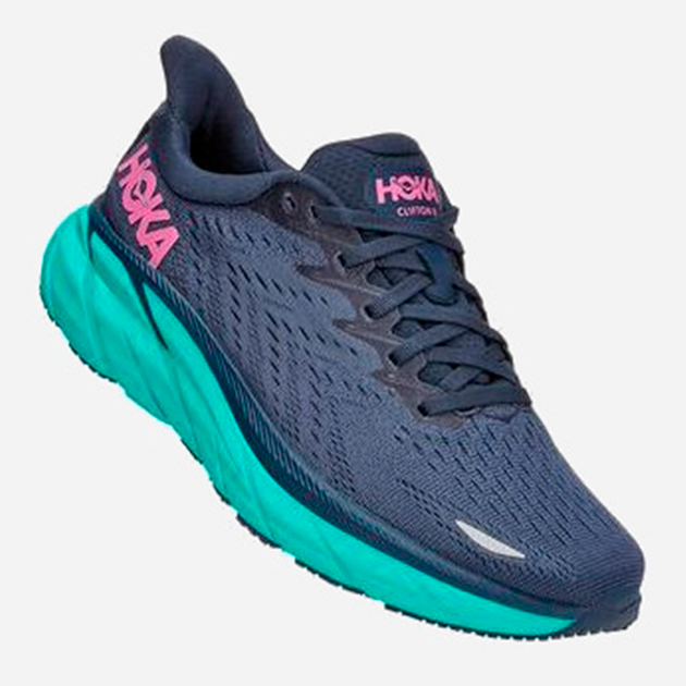Жіночі кросівки для бігу HOKA ONE ONE Clifton 8 Wide 1121375 39 1/3 Темно-сині (194715620674) - зображення 10
