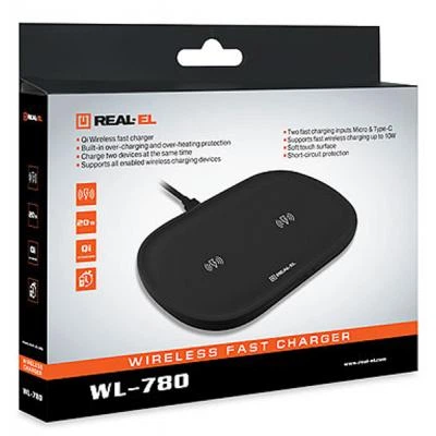 Зарядное устройство REAL-EL WL-780 black (EL123160020) - изображение 3