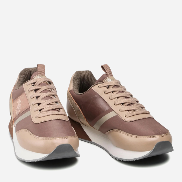 Buty sportowe damskie na platformie do kostki U.S. Polo Assn Sneaker NOBIW002WBNY4 40 Beżowe (8055197313954) - obraz 3