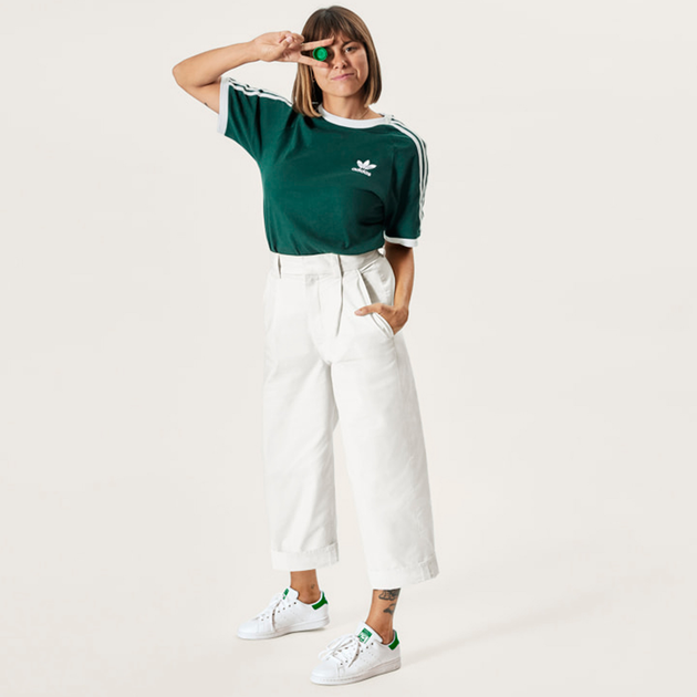 Жіночі кеди низькі adidas Originals Stan Smith FX5522 35 (3.5UK) 22.2 см White/Collegiate Green/Off White (4064037448774) - зображення 10
