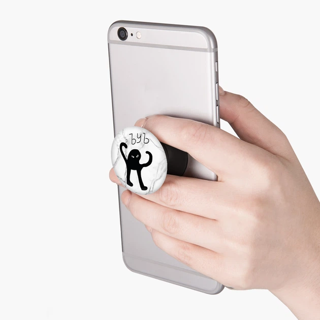 Попсокет (Popsockets) держатель для смартфона черный кот (8754-1331-BK) Черный - изображение 2