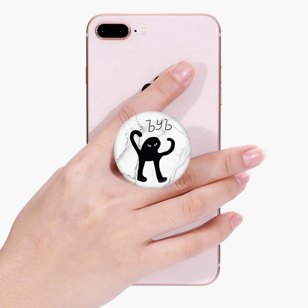 Попсокет (Popsockets) держатель для смартфона черный кот (8754-1331-BK) Черный - изображение 6