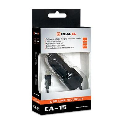 Зарядний пристрій REAL-EL CA-15 black (EL123160009) - Фото 7 Зарядний пристрій REAL-EL CA-15 black (EL123160009) - зображення 7
