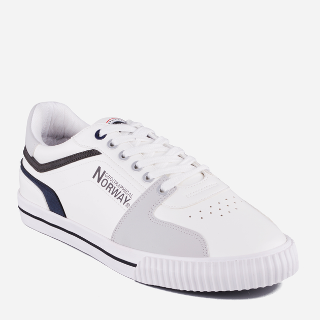 Чоловічі кеди низькі Geographical Norway GNM21103-17 41 White (8445377017138) - зображення 2