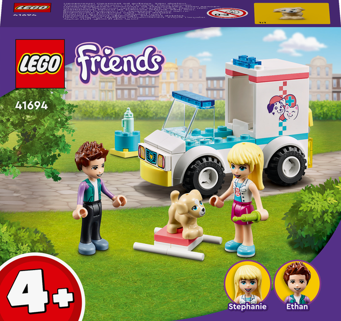 Zestaw klocków LEGO Friends Karetka kliniki dla zwierzątek 54 elementy (41694) - obraz 1