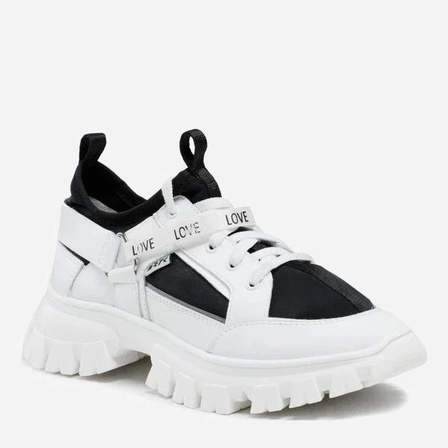 Підліткові шкіряні кросівки для дівчинки Bartek 18345001 38 44311 см Білий/Чорний (5903607643227) - зображення 3