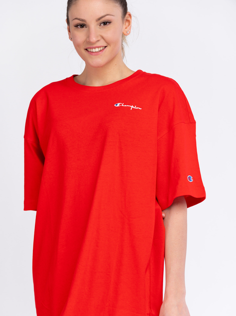 Sukienka T-shirt damska Champion 111648-RS046 S Czerwona (8056426239915) - obraz 3