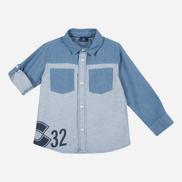 Дитяча сорочка для хлопчика Chicco 090.54542-085 128 см Синя (8054707712782) - зображення 1