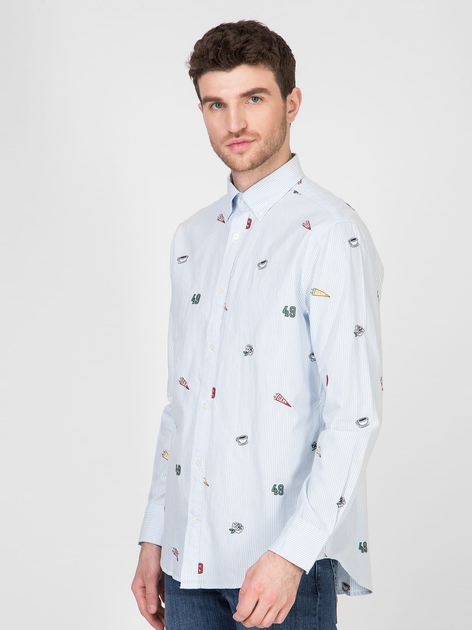 Сорочка GANT Embroidered Banker Reg Bd 3026630 M Hamptons Blue (7325705701155) - зображення 3
