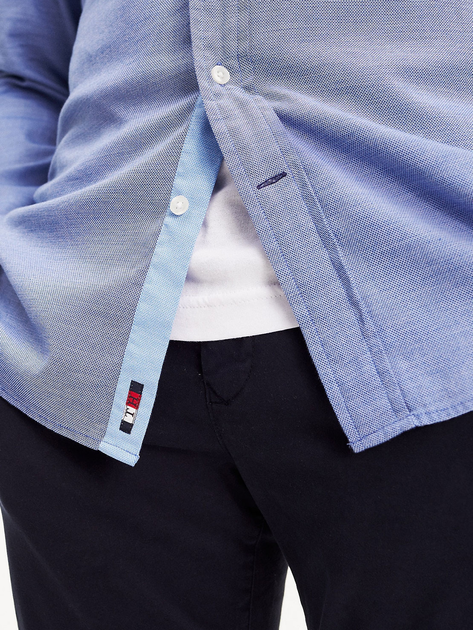 Сорочка Tommy Hilfiger Flex Jaspe Dobby Shi MW0MW10674 M Sodalite Blue (8719859340459) - зображення 4