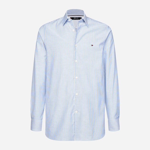 Koszula Tommy Hilfiger Slim Flex Ithaca Shi MW0MW12176 M Niebieska/Multi (8719859967519) - obraz 4